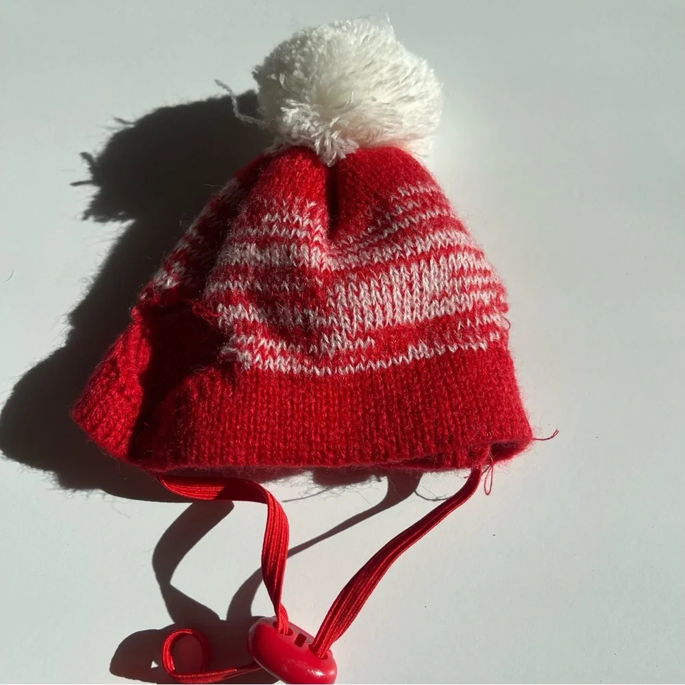 Cat Wool Hat with Pom Pom